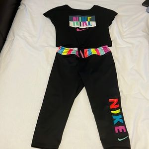 Nike Girls Leggings and Crop Top. Size 6X